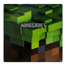 Магнитный плакат 3Х3 с принтом MINECRAFT в Санкт-Петербурге, Полимерный материал с магнитным слоем | 9 деталей размером 9*9 см | Тематика изображения на принте: craft | creeper | dungeon | dungeons | earth | game | logo | mine | minecraft | mobile | online | дунгеонс | земля | зомби | игра | крипер | лого | майкрафт | майнкрафт | мобайл | онлайн | подземелье | подземелья