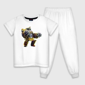 Детская пижама хлопок с принтом Deep Rock Galactic в Санкт-Петербурге, 100% хлопок |  брюки и футболка прямого кроя, без карманов, на брюках мягкая резинка на поясе и по низу штанин
 | Тематика изображения на принте: deep rock galactic dwarf гном