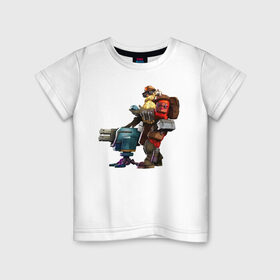 Детская футболка хлопок с принтом Deep Rock Galactic в Санкт-Петербурге, 100% хлопок | круглый вырез горловины, полуприлегающий силуэт, длина до линии бедер | deep rock galactic dwarf гном