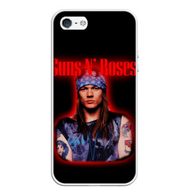 Чехол для iPhone 5/5S матовый с принтом Guns n roses + Спина в Санкт-Петербурге, Силикон | Область печати: задняя сторона чехла, без боковых панелей | axl rose | geffen records | gnr | guns | rock | roses | slash | гансы | пистолеты | розы | рок | слеш | эксл роуз