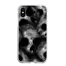 Чехол для iPhone XS Max матовый с принтом Черепа в Санкт-Петербурге, Силикон | Область печати: задняя сторона чехла, без боковых панелей | Тематика изображения на принте: skull | гот | готика | кости | костлявые | костлявый | неживое | неживой | неживые | нежить | скелет | скелетон | скелетоны | скелеты | череп | черепа | черепки | черепком | черепок | черепом | черепы