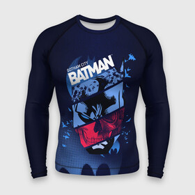 Мужской рашгард 3D с принтом Gotham City Batman в Санкт-Петербурге,  |  | bat man | batman | batman comics | caped crusader | dark knight | shtatbat | бетмен | брюс уэйн | бэт мен | бэтмен | тёмный рыцарь