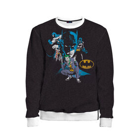 Детский свитшот 3D с принтом Batman classic в Санкт-Петербурге, 100% полиэстер | свободная посадка, прямой крой, мягкая тканевая резинка на рукавах и понизу свитшота | bat man | batman | batman comics | caped crusader | comics | dark knight | shtatbat | бетмен | брюс уэйн | бэт мен | бэтмен | тёмный рыцарь