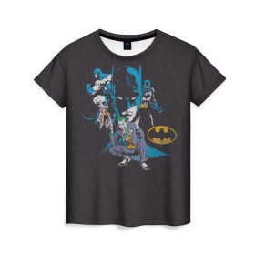 Женская футболка 3D с принтом Batman classic в Санкт-Петербурге, 100% полиэфир ( синтетическое хлопкоподобное полотно) | прямой крой, круглый вырез горловины, длина до линии бедер | bat man | batman | batman comics | caped crusader | comics | dark knight | shtatbat | бетмен | брюс уэйн | бэт мен | бэтмен | тёмный рыцарь