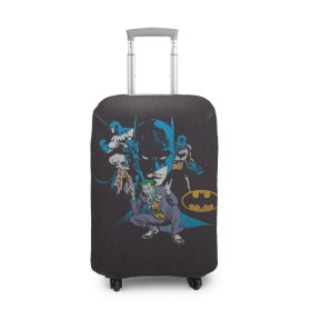 Чехол для чемодана 3D с принтом Batman classic в Санкт-Петербурге, 86% полиэфир, 14% спандекс | двустороннее нанесение принта, прорези для ручек и колес | bat man | batman | batman comics | caped crusader | comics | dark knight | shtatbat | бетмен | брюс уэйн | бэт мен | бэтмен | тёмный рыцарь