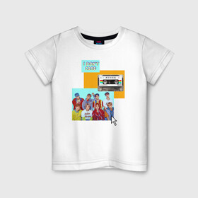 Детская футболка хлопок с принтом Ateez в Санкт-Петербурге, 100% хлопок | круглый вырез горловины, полуприлегающий силуэт, длина до линии бедер | ateez | k pop | корейская группа | музыка | парни