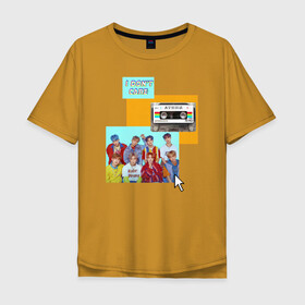 Мужская футболка хлопок Oversize с принтом Ateez в Санкт-Петербурге, 100% хлопок | свободный крой, круглый ворот, “спинка” длиннее передней части | ateez | k pop | корейская группа | музыка | парни