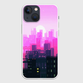 Чехол для iPhone 13 mini с принтом CITY в Санкт-Петербурге,  |  | bright | colorful | neon | retro | urban | vintage | винтаж | город | неон | ретро | ретро неон