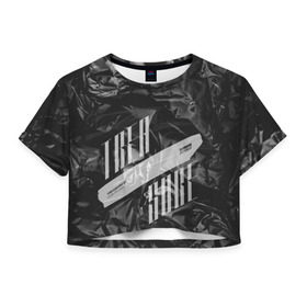 Женская футболка Cropp-top с принтом Trea Sure Ateez в Санкт-Петербурге, 100% полиэстер | круглая горловина, длина футболки до линии талии, рукава с отворотами | ateez | k pop | корейская группа | музыка | парни