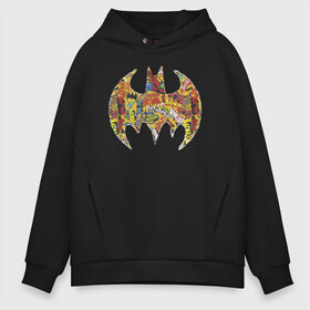 Мужское худи Oversize хлопок с принтом BAT logo в Санкт-Петербурге, френч-терри — 70% хлопок, 30% полиэстер. Мягкий теплый начес внутри —100% хлопок | боковые карманы, эластичные манжеты и нижняя кромка, капюшон на магнитной кнопке | bat man | batman | batman comics | caped crusader | comics | dark knight | shtatbat | бетмен | брюс уэйн | бэт мен | бэтмен | тёмный рыцарь