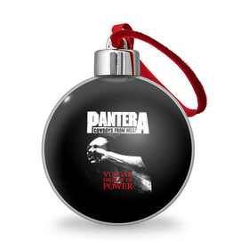 Ёлочный шар с принтом Pantera в Санкт-Петербурге, Пластик | Диаметр: 77 мм | american | anselmo | havy metal | pantera | philip anselmo | trash metal | ансельмо | пантера | фил ансельмо