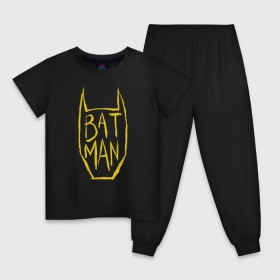 Детская пижама хлопок с принтом Batman в Санкт-Петербурге, 100% хлопок |  брюки и футболка прямого кроя, без карманов, на брюках мягкая резинка на поясе и по низу штанин
 | Тематика изображения на принте: bat man | batman | batman comics | caped crusader | comics | dark knight | бетмен | брюс уэйн | бэт мен | бэтмен | тёмный рыцарь