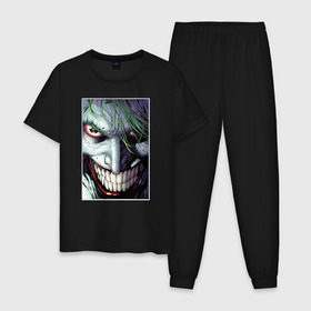 Мужская пижама хлопок с принтом Joker в Санкт-Петербурге, 100% хлопок | брюки и футболка прямого кроя, без карманов, на брюках мягкая резинка на поясе и по низу штанин
 | joker | shtatjoker | артур флек | джокер | жокир
