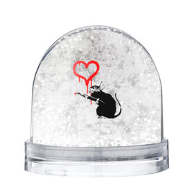 Игрушка Снежный шар с принтом BANKSY | БЭНКСИ | СЕРДЦЕ | LOVE в Санкт-Петербурге, Пластик | Изображение внутри шара печатается на глянцевой фотобумаге с двух сторон | banksy | heart | бэнкси | сердце