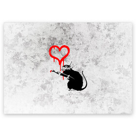 Поздравительная открытка с принтом BANKSY | БЭНКСИ | СЕРДЦЕ | LOVE в Санкт-Петербурге, 100% бумага | плотность бумаги 280 г/м2, матовая, на обратной стороне линовка и место для марки
 | Тематика изображения на принте: banksy | heart | бэнкси | сердце