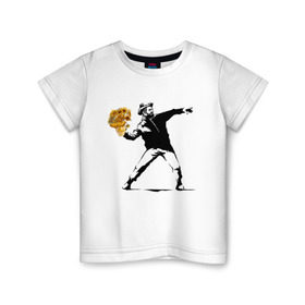 Детская футболка хлопок с принтом Ван Гог в Санкт-Петербурге, 100% хлопок | круглый вырез горловины, полуприлегающий силуэт, длина до линии бедер | art | banksy | graffiti | street | van gogh | арт | бэнкси | ван гог | граффити | искусство | картинка | рисунок | стрит | художник