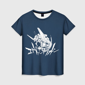 Женская футболка 3D с принтом Evangelion в Санкт-Петербурге, 100% полиэфир ( синтетическое хлопкоподобное полотно) | прямой крой, круглый вырез горловины, длина до линии бедер | anime | eva | evangelion | neon genesis evangelion | аніме | аниме | анимэ | аска | ева | евангелион | рей | синдзи