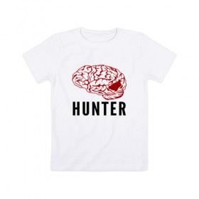 Детская футболка хлопок с принтом Mindhunter в Санкт-Петербурге, 100% хлопок | круглый вырез горловины, полуприлегающий силуэт, длина до линии бедер | Тематика изображения на принте: hunter | mind | mindhunter | netflix | мозг | охотник | охотник за разумом | разум | сериал