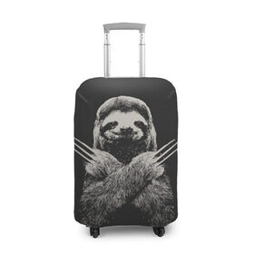 Чехол для чемодана 3D с принтом Slotherine в Санкт-Петербурге, 86% полиэфир, 14% спандекс | двустороннее нанесение принта, прорези для ручек и колес | animals | wolverine | ленивец | росомаха