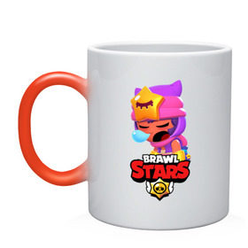 Кружка хамелеон с принтом BRAWL STARS - SANDY в Санкт-Петербурге, керамика | меняет цвет при нагревании, емкость 330 мл | brawl | bull | colt | crow | game | games | leon | online | penny | poco | sandy | shelly | spike | star | stars | wanted | брав | бравл | браво | звезда | звезды | игра | игры | лого | онлайн | сенди | старс | сэнди