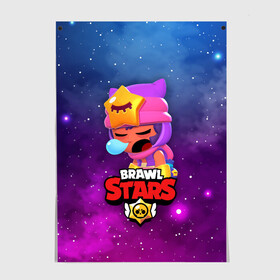 Постер с принтом SANDY SPACE (Brawl Stars) в Санкт-Петербурге, 100% бумага
 | бумага, плотность 150 мг. Матовая, но за счет высокого коэффициента гладкости имеет небольшой блеск и дает на свету блики, но в отличии от глянцевой бумаги не покрыта лаком | brawl | bull | colt | crow | game | games | leon | online | penny | poco | sandy | shelly | spike | star | stars | wanted | брав | бравл | браво | звезда | звезды | игра | игры | лого | онлайн | сенди | старс | сэнди