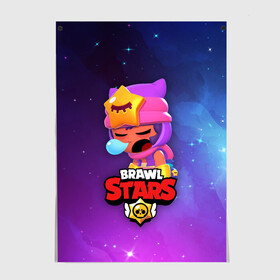 Постер с принтом SANDY SPACE (Brawl Stars) в Санкт-Петербурге, 100% бумага
 | бумага, плотность 150 мг. Матовая, но за счет высокого коэффициента гладкости имеет небольшой блеск и дает на свету блики, но в отличии от глянцевой бумаги не покрыта лаком | brawl | bull | colt | crow | game | games | leon | online | penny | poco | sandy | shelly | spike | star | stars | wanted | брав | бравл | браво | звезда | звезды | игра | игры | лого | онлайн | сенди | старс | сэнди