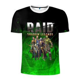 Мужская футболка 3D спортивная с принтом RAID SHADOW LEGENDS в Санкт-Петербурге, 100% полиэстер с улучшенными характеристиками | приталенный силуэт, круглая горловина, широкие плечи, сужается к линии бедра | raid shadow legends | raid: shadow legends | rsl | рейд легенды теней