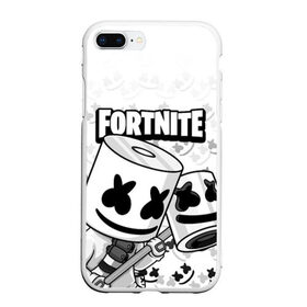 Чехол для iPhone 7Plus/8 Plus матовый с принтом FORTNITE MARSHMELLO в Санкт-Петербурге, Силикон | Область печати: задняя сторона чехла, без боковых панелей | chapter 2 | fortnite | marshmello | диджей | игры | маршмэллоу | молоток | фортнайт