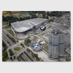 Плед 3D с принтом BMW city в Санкт-Петербурге, 100% полиэстер | закругленные углы, все края обработаны. Ткань не мнется и не растягивается | bmw | buildings | city | germany | munich | prestige | бмв | германия | город | здания | мюнхен | престиж