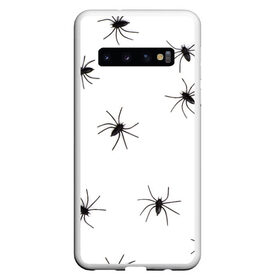 Чехол для Samsung Galaxy S10 с принтом Пауки в Санкт-Петербурге, Силикон | Область печати: задняя сторона чехла, без боковых панелей | Тематика изображения на принте: spider | spiders | абстрактный | абстракция | животное | животные | жук | жуки | насекомое | насекомые | паук | паучий | паучки | паучок | природа | фауна