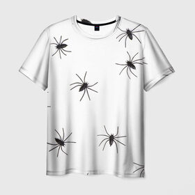Мужская футболка 3D с принтом Пауки в Санкт-Петербурге, 100% полиэфир | прямой крой, круглый вырез горловины, длина до линии бедер | spider | spiders | абстрактный | абстракция | животное | животные | жук | жуки | насекомое | насекомые | паук | паучий | паучки | паучок | природа | фауна