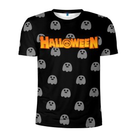 Мужская футболка 3D спортивная с принтом BRAWL STARS HALLOWEEN в Санкт-Петербурге, 100% полиэстер с улучшенными характеристиками | приталенный силуэт, круглая горловина, широкие плечи, сужается к линии бедра | brawl stars | ghost | halloween | бравл | приведения | старс | хэллоуин