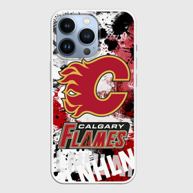 Чехол для iPhone 13 Pro с принтом Калгари Флэймз в Санкт-Петербурге,  |  | calgary | calgary flames | flames | hockey | nhl | калгари | калгари флэймз | нхл | спорт | флэймз | хоккей | шайба