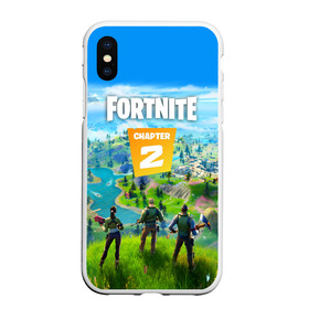 Чехол для iPhone XS Max матовый с принтом FORTNITE 2 ЧАСТЬ (2 СТОРОНЫ) в Санкт-Петербурге, Силикон | Область печати: задняя сторона чехла, без боковых панелей | Тематика изображения на принте: 1 сезон | 11 сезон | 2 часть | battle | chapter 2 | fort | fortnite | fortnite 2 | royale | season 11 | битва | королевская | форт | фортнайт