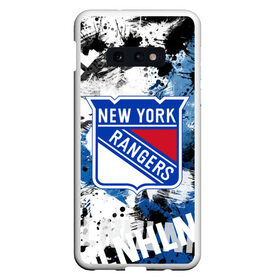 Чехол для Samsung S10E с принтом Нью-Йорк Рейнджерс в Санкт-Петербурге, Силикон | Область печати: задняя сторона чехла, без боковых панелей | hockey | new york | new york rangers | nhl | rangers | usa | нхл | нью йорк | нью йорк рейнджерс | рейнджерс | спорт | сша | хоккей | шайба