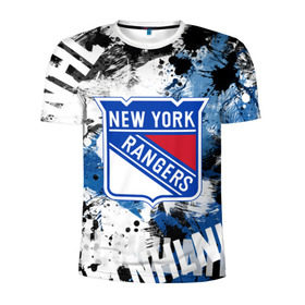 Мужская футболка 3D спортивная с принтом Нью-Йорк Рейнджерс в Санкт-Петербурге, 100% полиэстер с улучшенными характеристиками | приталенный силуэт, круглая горловина, широкие плечи, сужается к линии бедра | Тематика изображения на принте: hockey | new york | new york rangers | nhl | rangers | usa | нхл | нью йорк | нью йорк рейнджерс | рейнджерс | спорт | сша | хоккей | шайба
