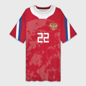 Платье-футболка 3D с принтом Dzyuba home EURO 2020 в Санкт-Петербурге,  |  | championship | cup | dzyuba | russia | tdrfifa19 | world | артем | дзюба | европы | мира | мундиаль | россия | чемпионат