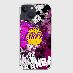 Чехол для iPhone 13 mini с принтом Лос Анджелес Лейкерс в Санкт-Петербурге,  |  | lakers | los angeles | los angeles lakers | nba | баскетбол | лейкерс | лос анджелес | лос анджелес лейкерс | нба