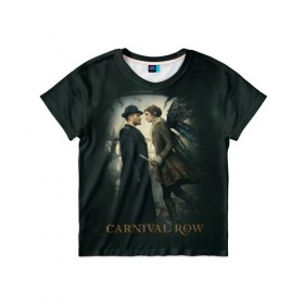 Детская футболка 3D с принтом Carnival Row в Санкт-Петербурге, 100% гипоаллергенный полиэфир | прямой крой, круглый вырез горловины, длина до линии бедер, чуть спущенное плечо, ткань немного тянется | cara delevingne | carnival row | виньет стоунмосс | кара делевинь | карнивал роу | фентази | фея