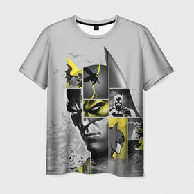 Мужская футболка 3D с принтом Batman 80th Anniversary в Санкт-Петербурге, 100% полиэфир | прямой крой, круглый вырез горловины, длина до линии бедер | 80 | 80th | anniversary | bat man | batman | batman comics | caped crusader | dark knight | shtatbat | бетмен | брюс уэйн | бэт мен | бэтмен | тёмный рыцарь