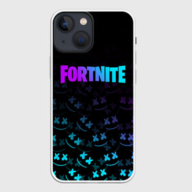 Чехол для iPhone 13 mini с принтом FORTNITE x MARSHMELLO в Санкт-Петербурге,  |  | fortnite | fortnite 2 | fortnite x | marshmello | ninja | ninja hyper streamer | ninja streamer | streamer | tyler blevins | маршмелло | ниндзя | фортнайт | фортнайт 2 | фортнайт глава 2