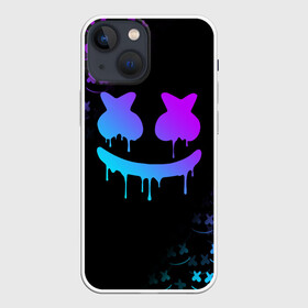 Чехол для iPhone 13 mini с принтом MARSHMELLO NEON | НЕОН в Санкт-Петербурге,  |  | america | dj | marshmello | usa | америка | маршмелло