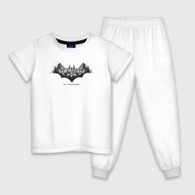Детская пижама хлопок с принтом Batman 80th Anniversary в Санкт-Петербурге, 100% хлопок |  брюки и футболка прямого кроя, без карманов, на брюках мягкая резинка на поясе и по низу штанин
 | Тематика изображения на принте: 80 | 80th | anniversary | bat man | batman | batman comics | caped crusader | dark knight | shtatbat | бетмен | брюс уэйн | бэт мен | бэтмен | тёмный рыцарь
