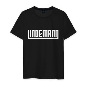 Мужская футболка хлопок с принтом LINDEMANN в Санкт-Петербурге, 100% хлопок | прямой крой, круглый вырез горловины, длина до линии бедер, слегка спущенное плечо. | Тематика изображения на принте: lindeman | lindemann | logo | music | pain | rammstein | rock | rumstein | till | группа | линдеман | линдеманн | лого | логотип | метал | музыка | пэйн | раммштайн | рамштаин | рамштайн | рок | символ | тилль