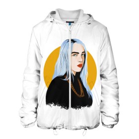 Мужская куртка 3D с принтом Billie Eilish в Санкт-Петербурге, ткань верха — 100% полиэстер, подклад — флис | прямой крой, подол и капюшон оформлены резинкой с фиксаторами, два кармана без застежек по бокам, один большой потайной карман на груди. Карман на груди застегивается на липучку | Тематика изображения на принте: bad | billie | boy | boys | eilish | girl | girls | music | pop | rap | sad | trend | билли | грустно | девочка | девочки | девушка | мальчик | музыка | поп | рэп | тренд | эйлиш