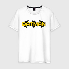 Мужская футболка хлопок с принтом Batman Logo в Санкт-Петербурге, 100% хлопок | прямой крой, круглый вырез горловины, длина до линии бедер, слегка спущенное плечо. | Тематика изображения на принте: 80 | 80th | anniversary | bat man | batman | batman comics | caped crusader | dark knight | shtatjl | бетмен | брюс уэйн | бэт мен | бэтмен | логотип | надпись | тёмный рыцарь