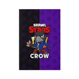 Обложка для паспорта матовая кожа с принтом BRAWL STARS CROW в Санкт-Петербурге, натуральная матовая кожа | размер 19,3 х 13,7 см; прозрачные пластиковые крепления | brawl stars | brawl stars crow | brawler | crow | бравл старз | бравлер | ворон