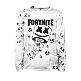 Детский лонгслив 3D с принтом FORTNITE x MARSHMELLO в Санкт-Петербурге, 100% полиэстер | длинные рукава, круглый вырез горловины, полуприлегающий силуэт
 | 