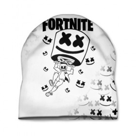 Шапка 3D с принтом FORTNITE x MARSHMELLO в Санкт-Петербурге, 100% полиэстер | универсальный размер, печать по всей поверхности изделия | 