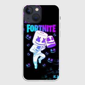 Чехол для iPhone 13 mini с принтом FORTNITE x MARSHMELLO в Санкт-Петербурге,  |  | fortnite | fortnite 2 | fortnite x | marshmello | ninja | ninja hyper streamer | ninja streamer | streamer | tyler blevins | маршмелло | ниндзя | фортнайт | фортнайт 2 | фортнайт глава 2